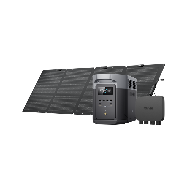 DELTA 2 Max + 800W Alternator Charger + 220W片面ソーラーパネルGen2