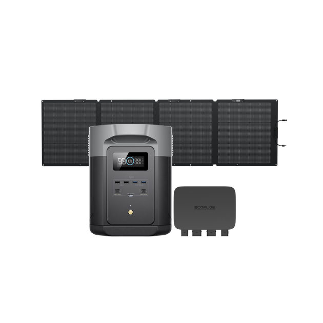 DELTA 2 Max + 800W Alternator Charger + 220W片面ソーラーパネルGen2