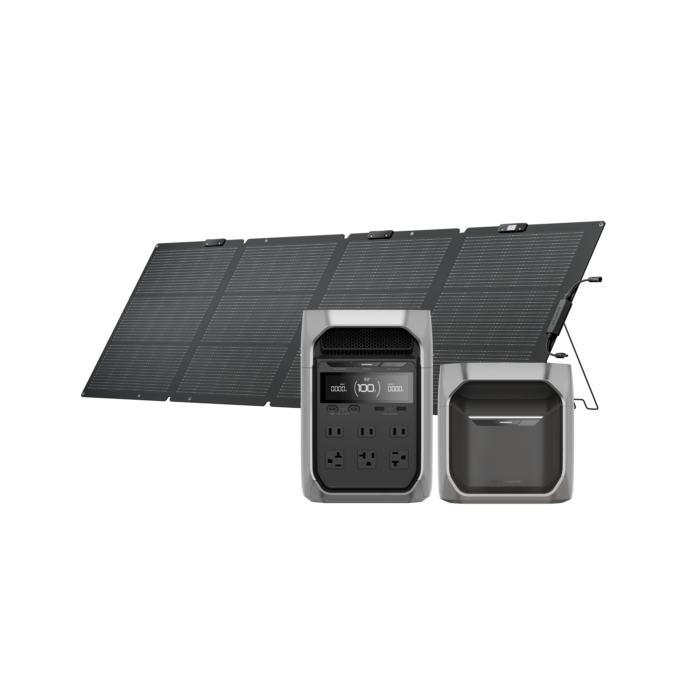 DELTA 3 Plus + DELTA 3 専用エクストラバッテリー + 220W片面ソーラーパネルGen2