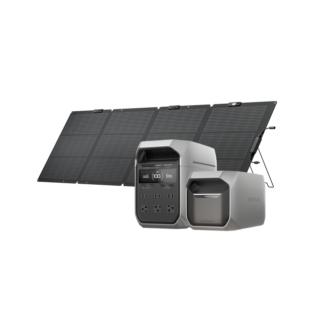 DELTA 3 Plus + DELTA 3 専用エクストラバッテリー + 220W片面ソーラーパネルGen2