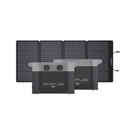 EcoFlow DELTA Max 1600+専用エクストラバッテリー+160Wソーラーパネルセット