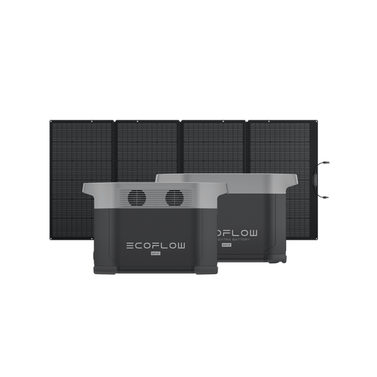 DELTA Max 1600+DELTA Max 専用エクストラバッテリー+400Wソーラーパネル