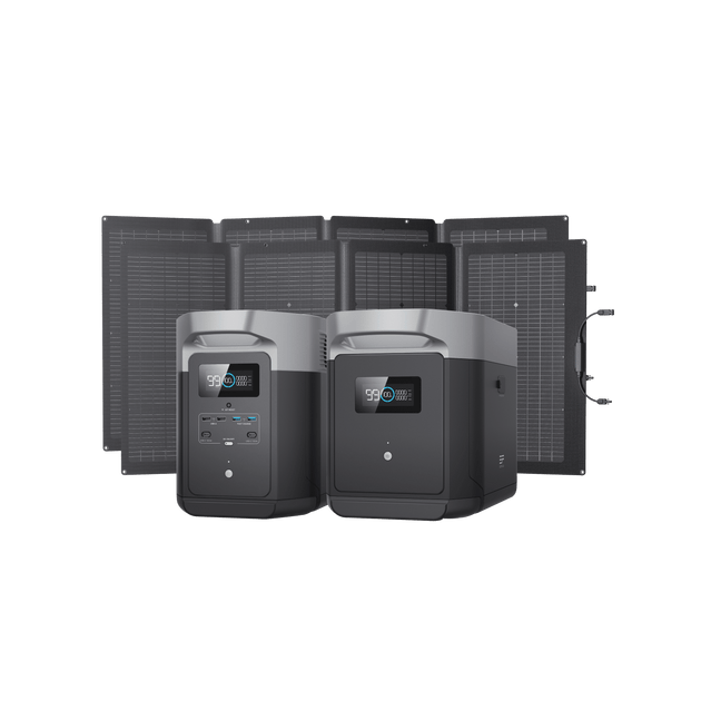 DELTA Max 2000+DELTA Max専用エクストラバッテリー+220W両面受光型ソーラーパネルセット