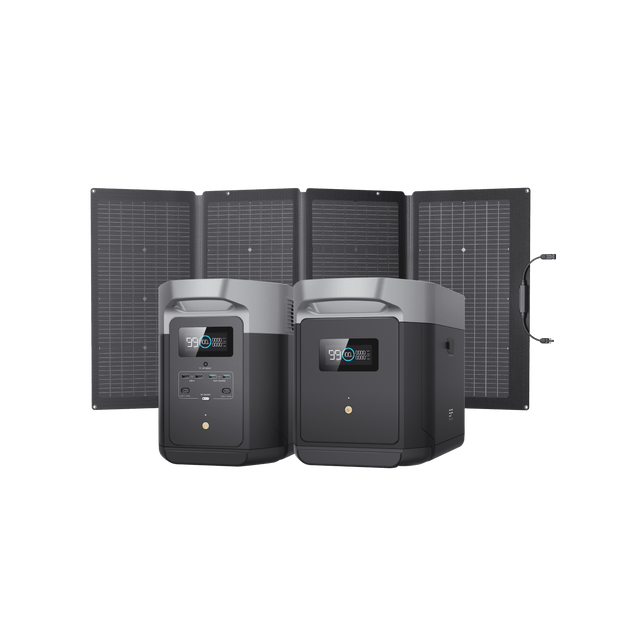 DELTA Max 2000+DELTA Max 専用エクストラバッテリー+400Wソーラーパネル