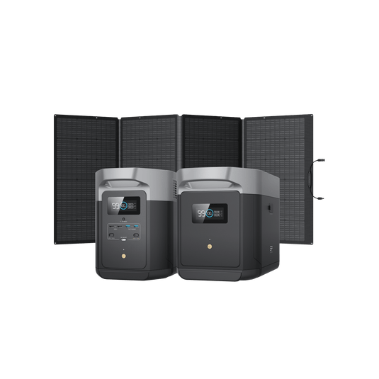 DELTA Max 2000+DELTA Max 専用エクストラバッテリー+400Wソーラーパネル
