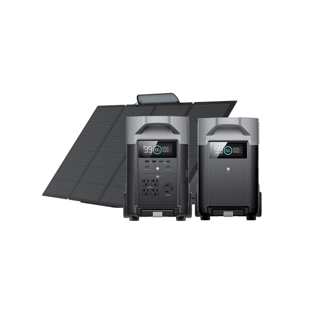 DELTA Pro + DELTA Pro専用エクストラバッテリー + 400Wソーラーパネル