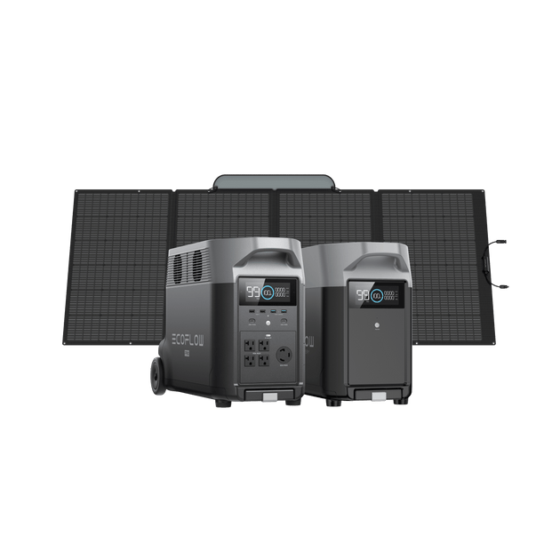 DELTA Pro + DELTA Pro専用エクストラバッテリー + 400Wソーラーパネル