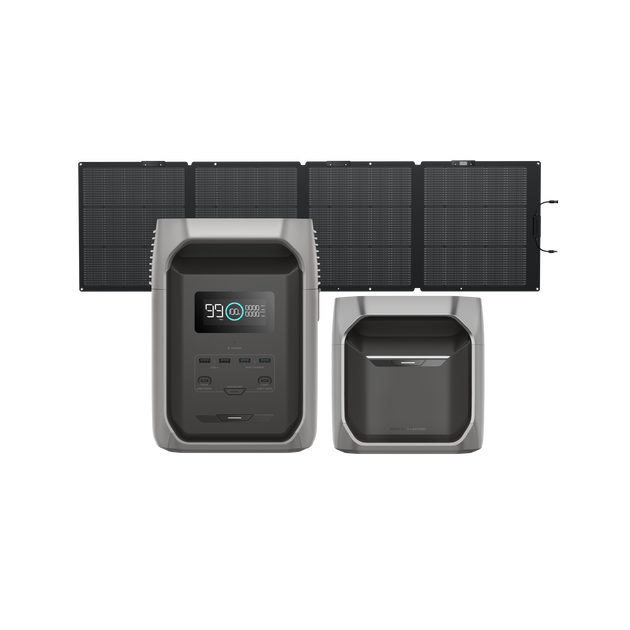 DELTA 3 1500 + DELTA 3 専用エクストラバッテリー + 220W片面ソーラーパネルGen2