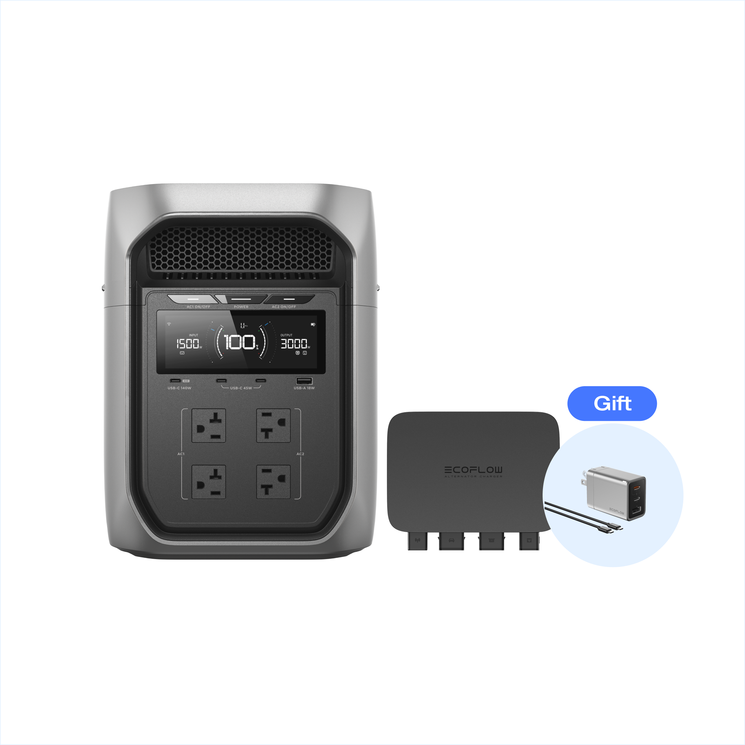 DELTA 3 Max Plus + 800W Alternator Charger