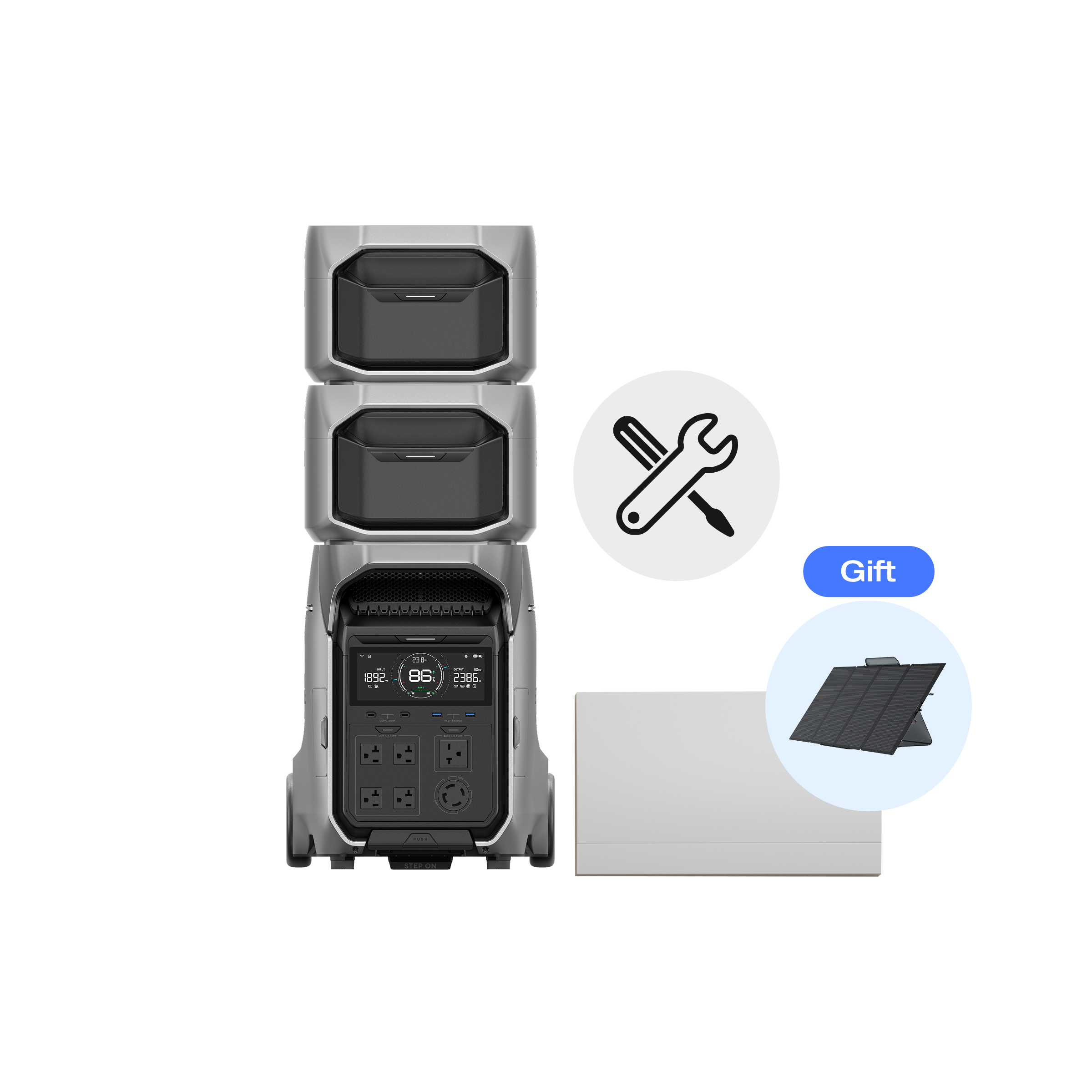 DELTA Pro 3 ＋ 専用エクストラバッテリー ＋ 切替分電盤セット