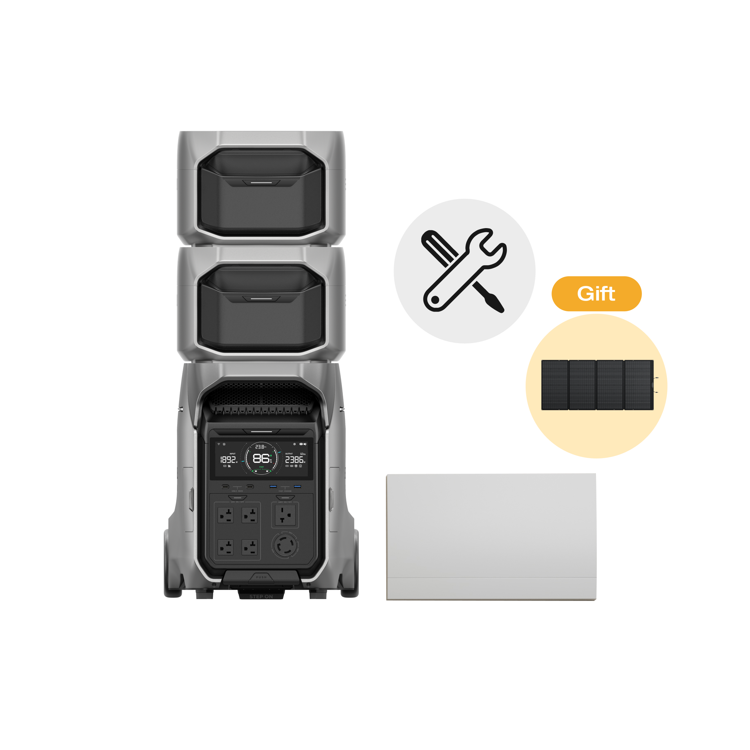 DELTA Pro 3 ＋ 専用エクストラバッテリー ＋ 切替分電盤セット