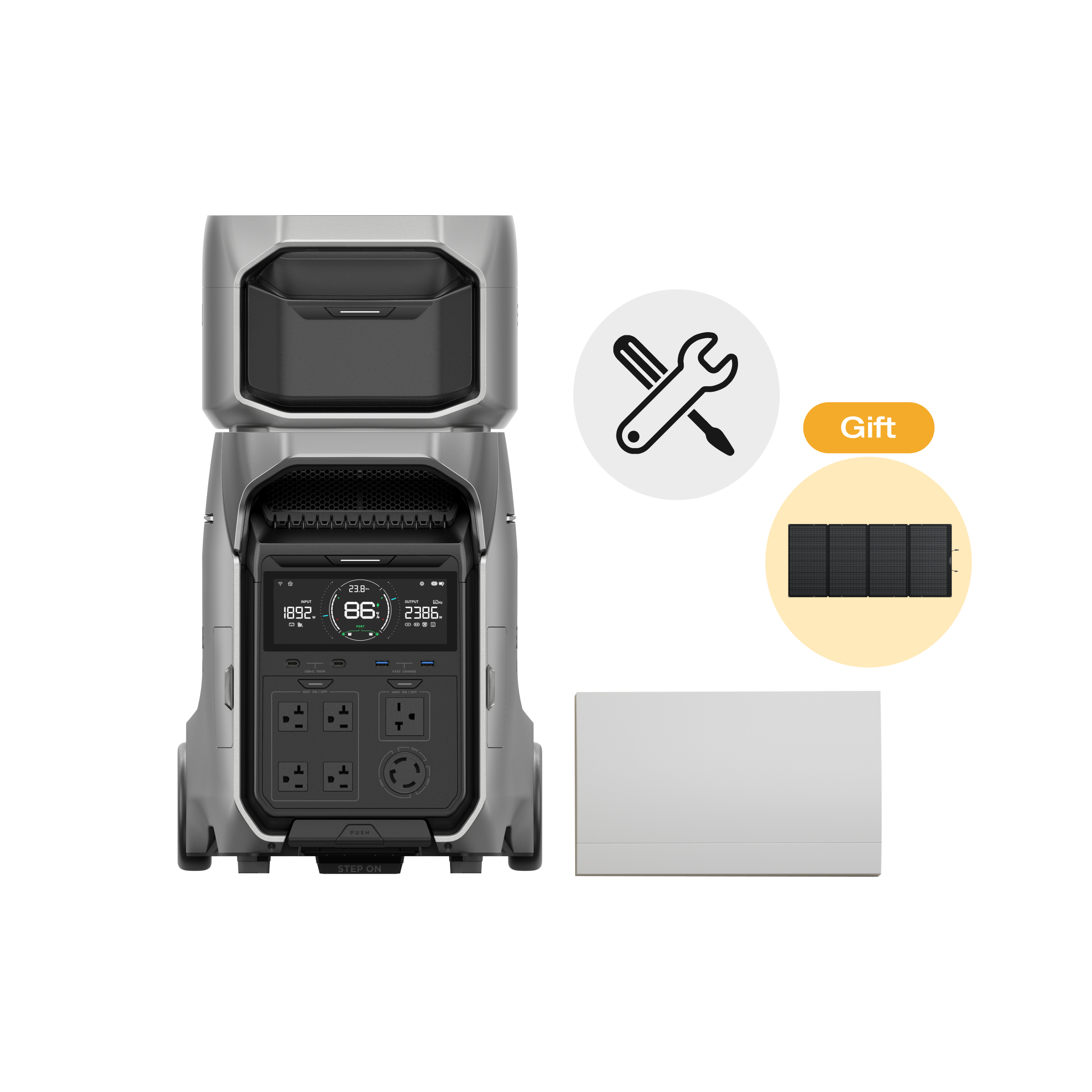 DELTA Pro 3 ＋ 専用エクストラバッテリー ＋ 切替分電盤セット