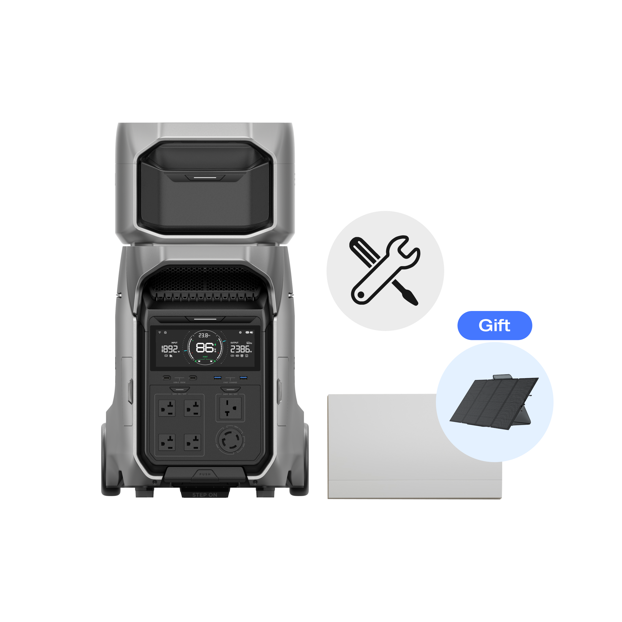 DELTA Pro 3 ＋ 専用エクストラバッテリー ＋ 切替分電盤セット
