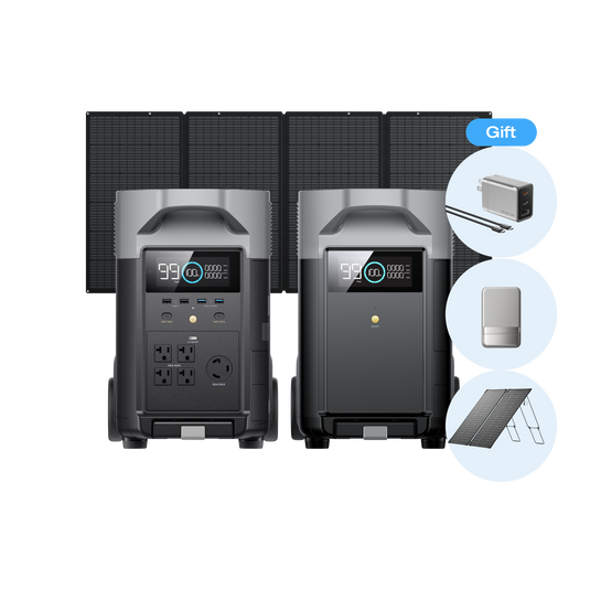 DELTA Pro+DELTA Pro専用エクストラバッテリー+400Wソーラーパネル
