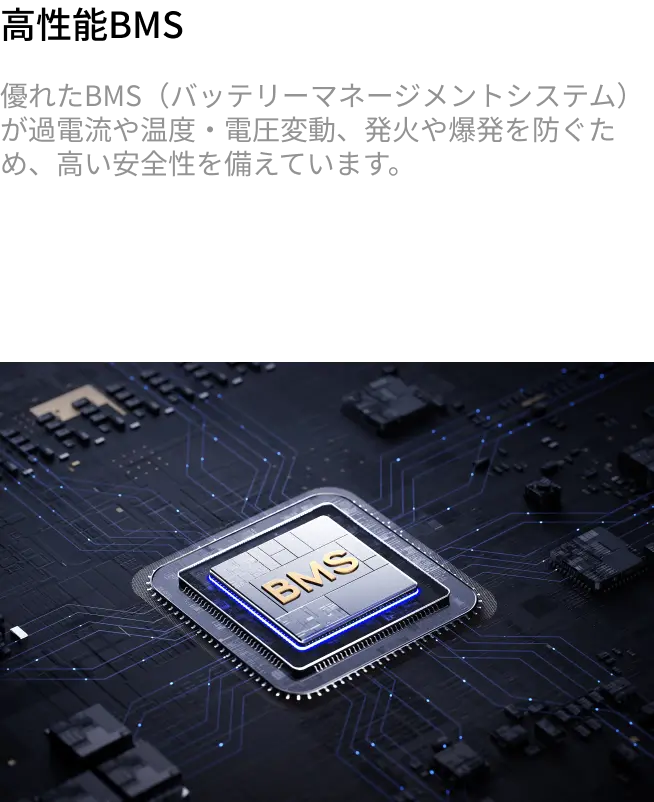 10年間使用できる次世代LFPバッテリー &amp; 充実の「安全機能・保護機能」