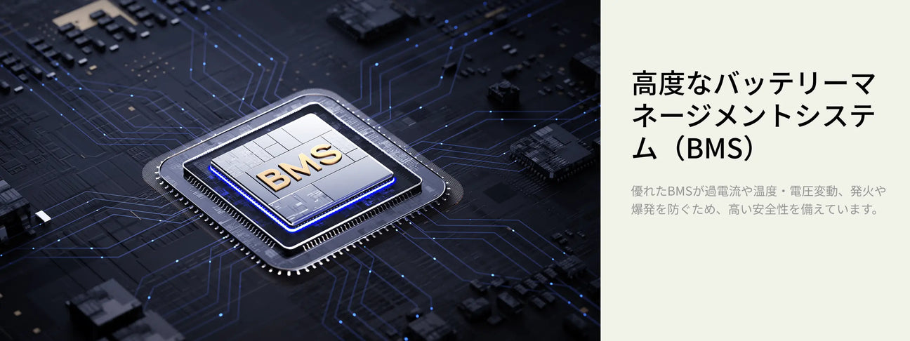 10年間使用できる次世代LFPバッテリー &amp;<br>充実の安全機能・保護機能