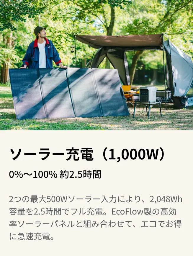 4つの充電方式で、バッテリー切れの心配なし