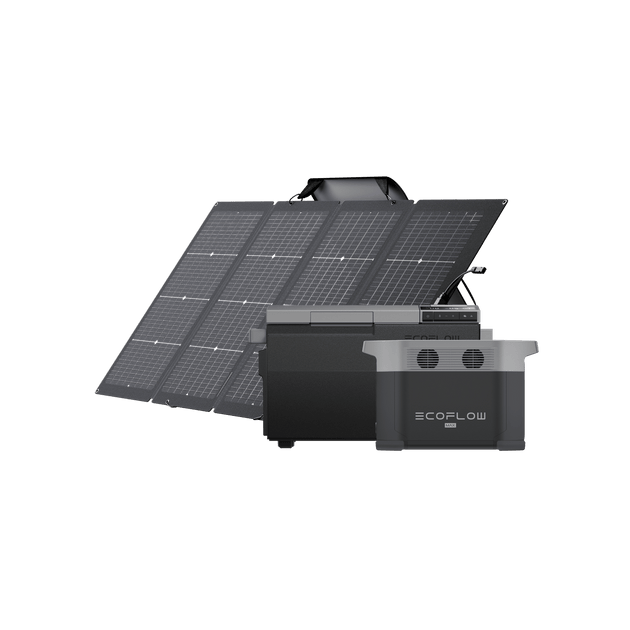 EcoFlow GLACIER ポータブル冷蔵庫+DELTA Max 2000+220W両面受光型ソーラーパネル