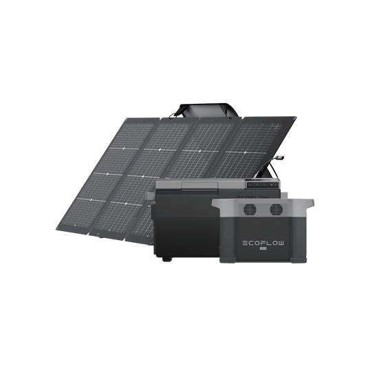 EcoFlow GLACIER ポータブル冷蔵庫+DELTA Max 2000+220W両面受光型ソーラーパネル