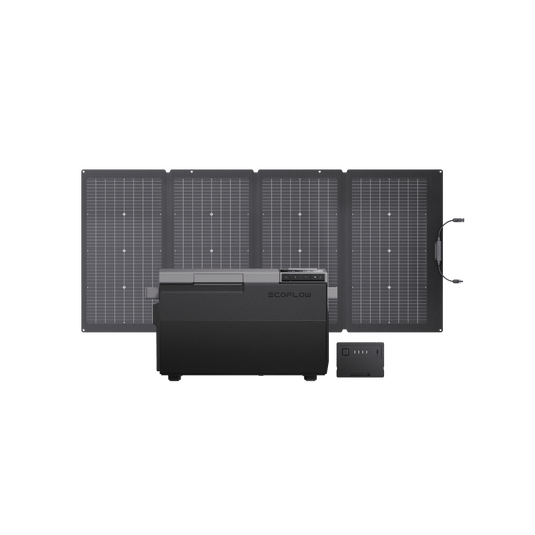 EcoFlow GLACIER ポータブル冷蔵庫+ GLACIER 専用バッテリーパック+220W両面受光型ソーラーパネル