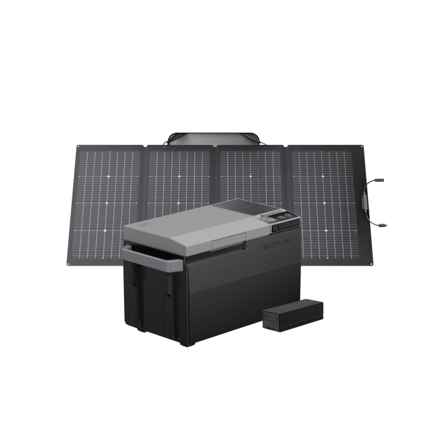 EcoFlow GLACIER ポータブル冷蔵庫+ GLACIER 専用バッテリーパック+220W両面受光型ソーラーパネル