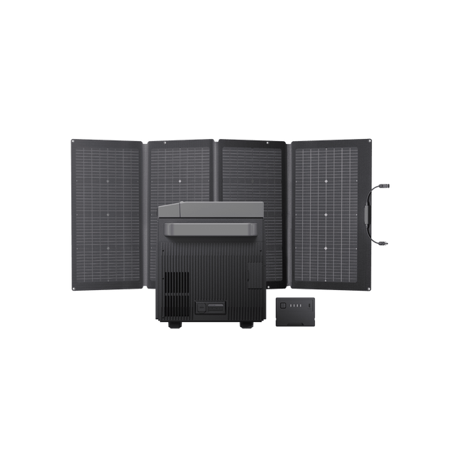 EcoFlow GLACIER ポータブル冷蔵庫+ GLACIER 専用バッテリーパック+220W両面受光型ソーラーパネル