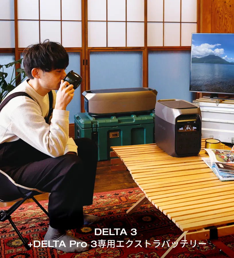 長期間のアウトドアや防災、<br>
普段使いまで