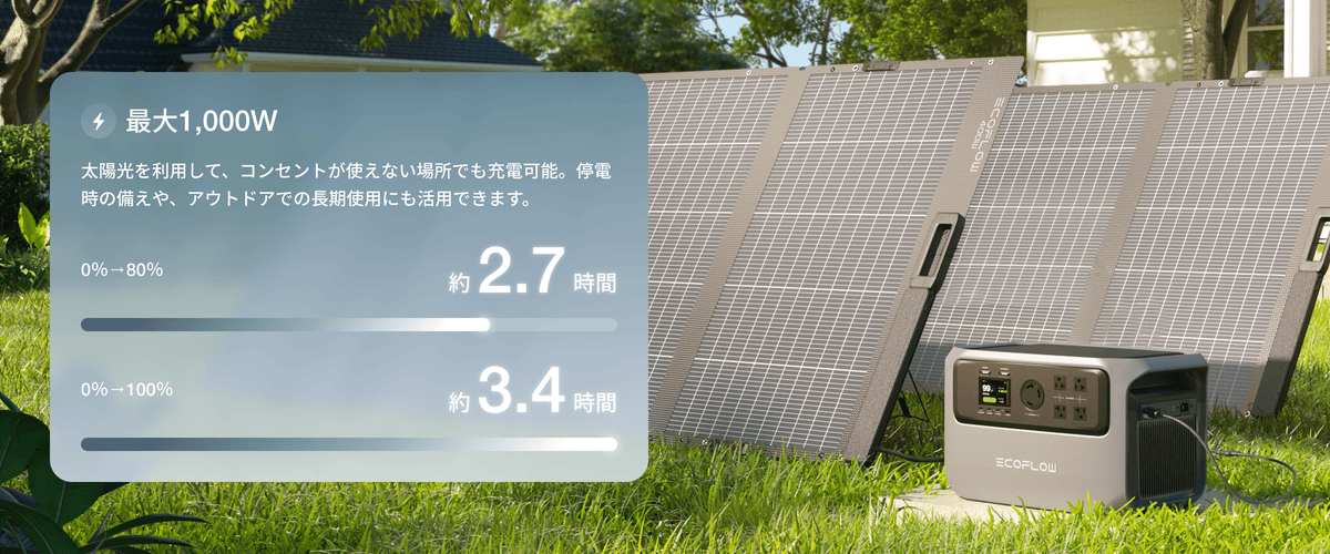ソーラー充電