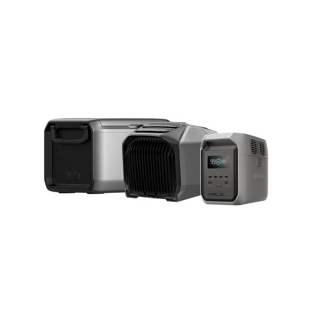 DELTA 3 1500 + WAVE 3 ポータブルエアコン + GLACIER Classic ポータブル冷蔵庫