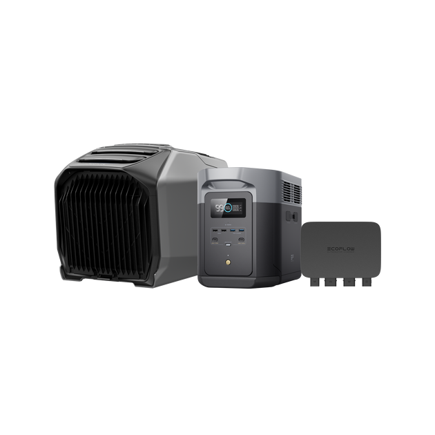 DELTA 2 Max + WAVE 3 ポータブルエアコン + 800W Alternator Charger