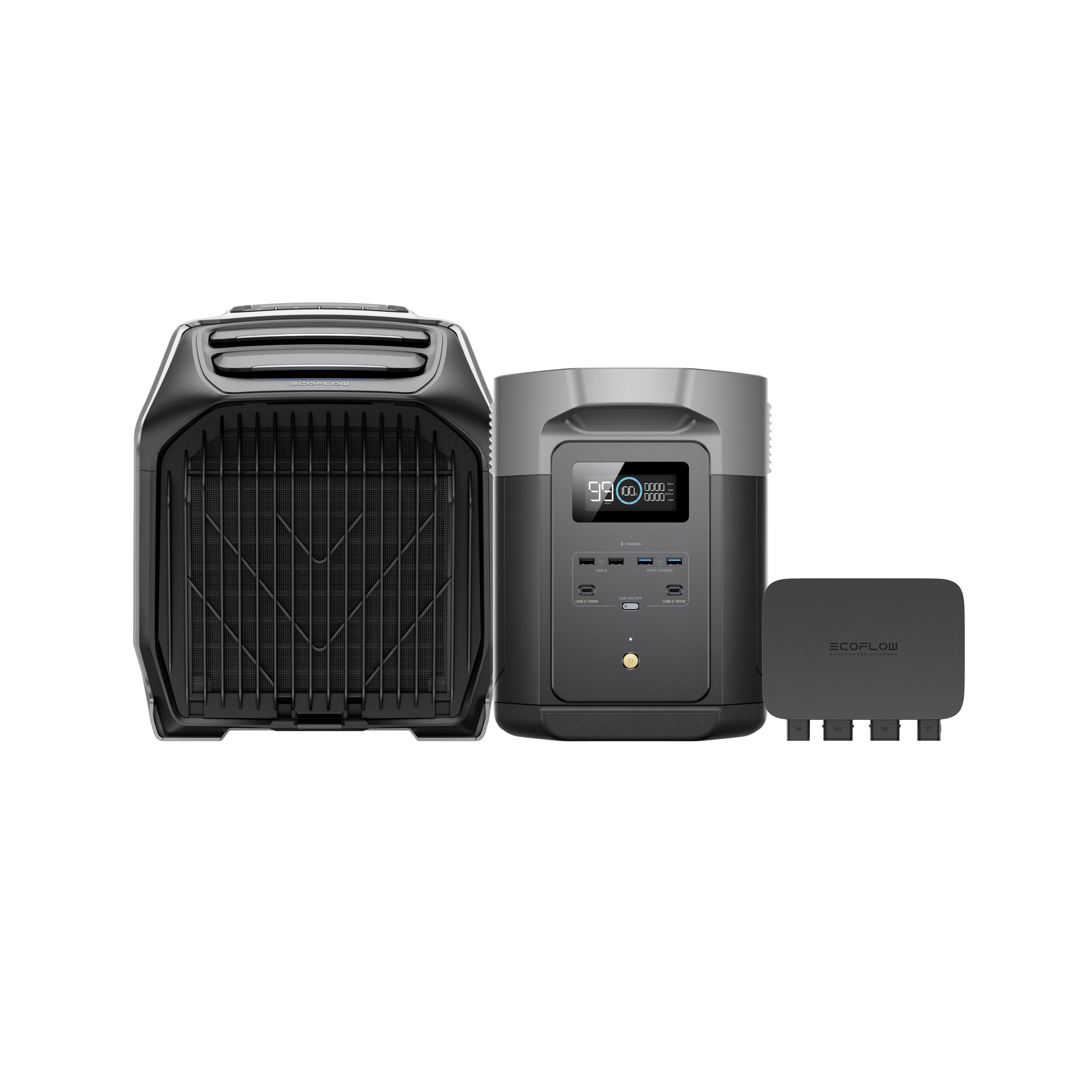 DELTA 2 Max + WAVE 3 ポータブルエアコン + 800W Alternator Charger