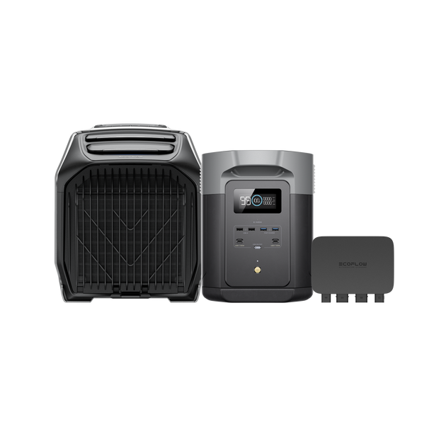 DELTA 2 Max + WAVE 3 ポータブルエアコン + 800W Alternator Charger