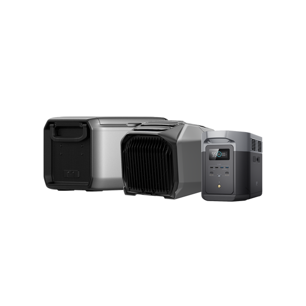 DELTA 2 Max + WAVE 3 ポータブルエアコン + GLACIER Classic ポータブル冷蔵庫