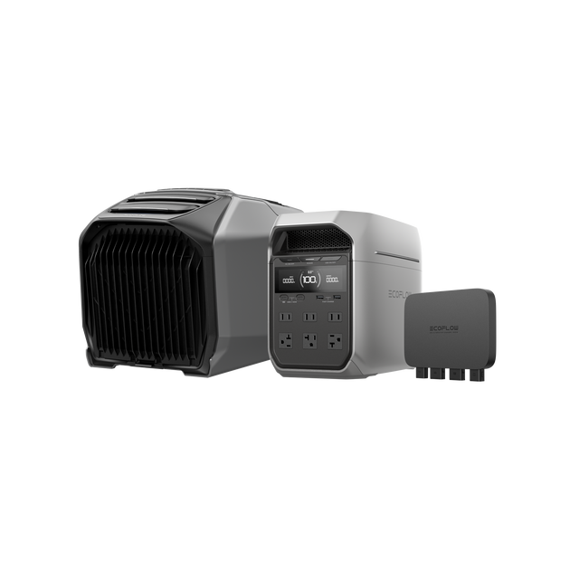 DELTA 3 Plus +WAVE 3 ポータブルエアコン + 500W Alternator Charger