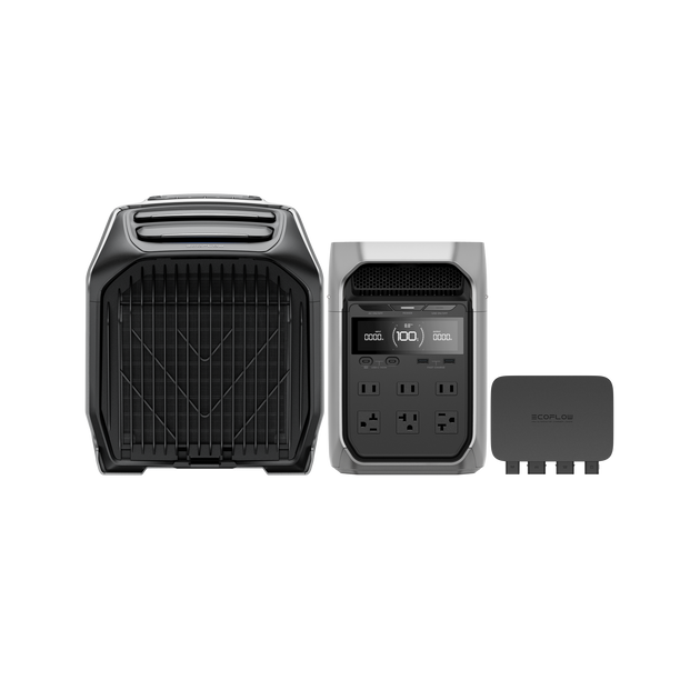 DELTA 3 Plus +WAVE 3 ポータブルエアコン + 500W Alternator Charger