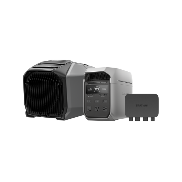 DELTA 3 Plus + WAVE 3 ポータブルエアコン + 800W Alternator Charger