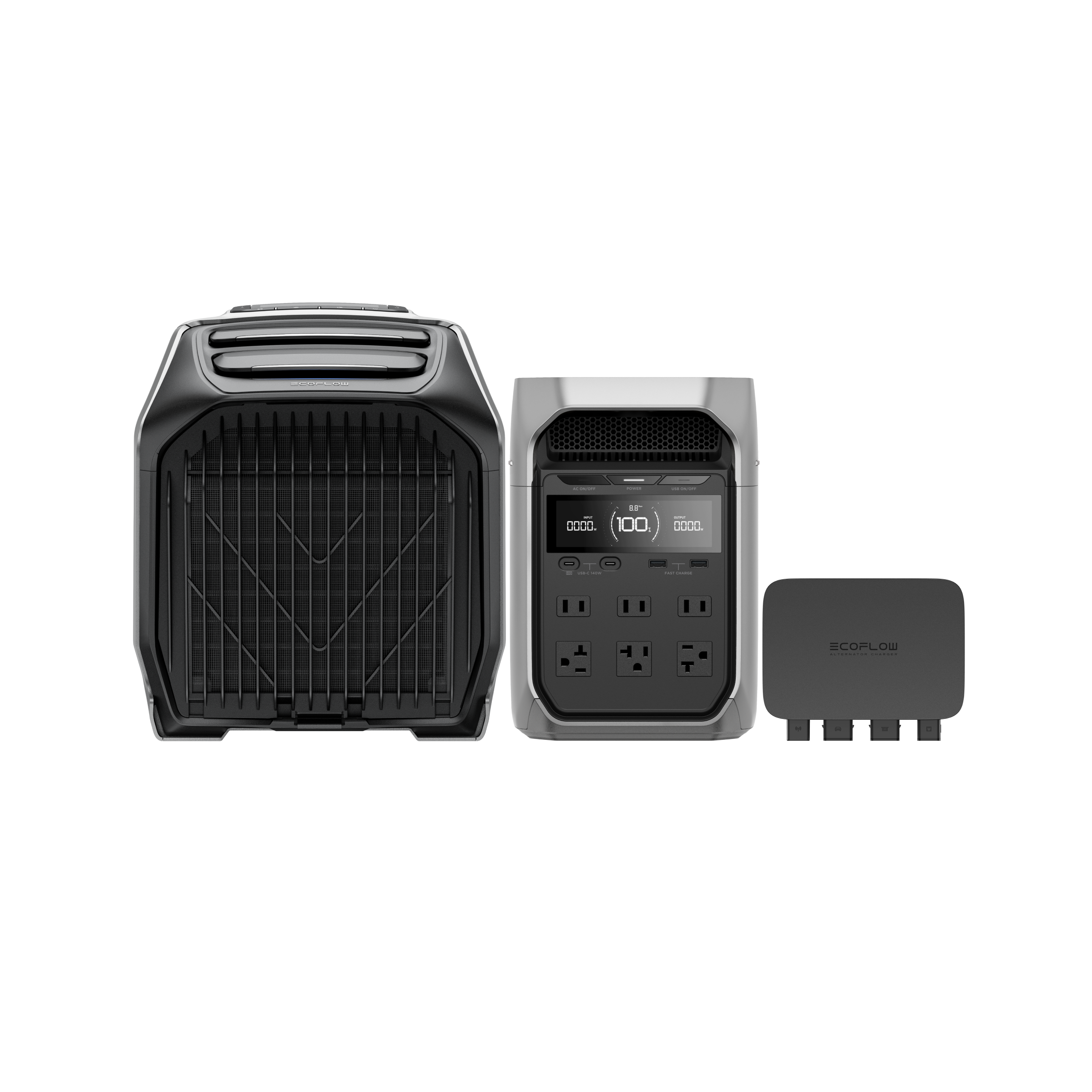 DELTA 3 Plus + WAVE 3 ポータブルエアコン + 800W Alternator Charger