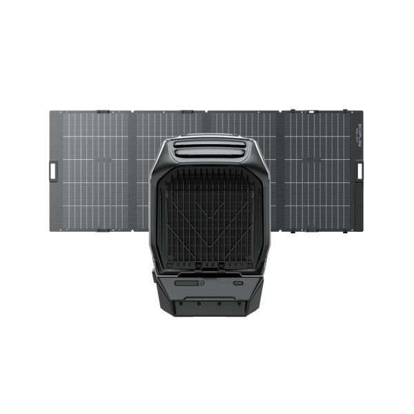 【約3時間で満充電】WAVE 3 ポータブルエアコン + WAVE 3 専用バッテリーパック + 400W軽量両面ソーラーパネル