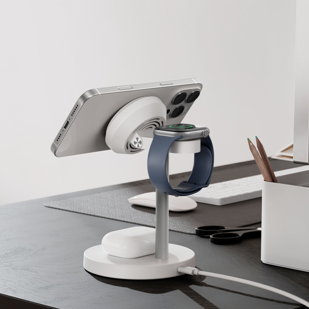 Qi2 EcoFlow RAPID Mag 3-in-1 ワイヤレス充電ステーション（スタンド型）