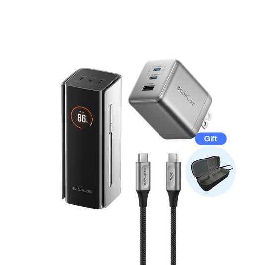 RAPID Pro Power Bank（20,000mAh, 230W, 100W USB-Cケーブル内蔵）+ 100W GaN急速充電器 + 240W USB Type-C to Cケーブル
